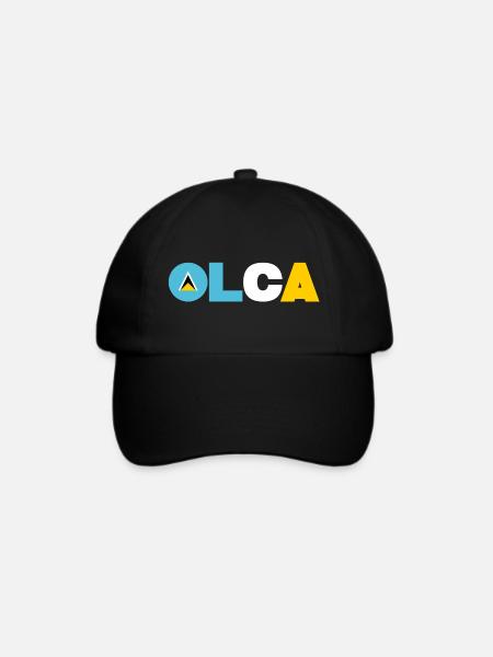 Saint Lucia - Baseballkappe - Schwarz/Schwarz