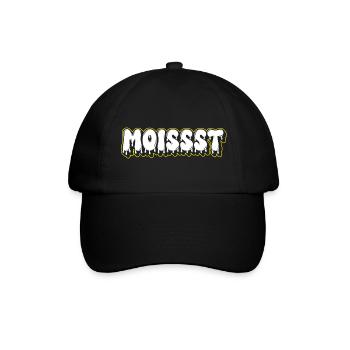 Moist Fat Font Wortzeichen - Baseballkappe - Schwarz/Schwarz - Vorne