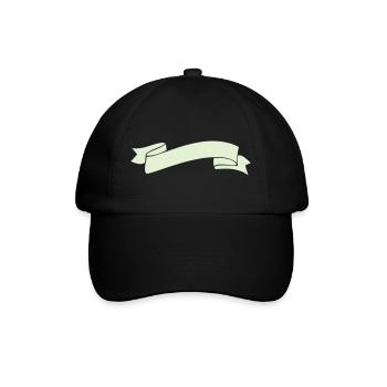 banderole_symbol - Baseballkappe - Schwarz/Schwarz - Vorne