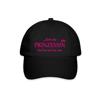 Prinzessin haut rein - Baseballkappe - Schwarz/Schwarz - Vorne