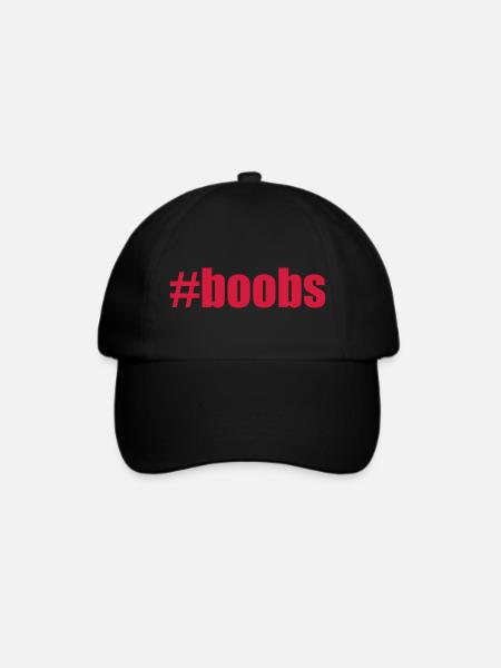 #boobs - Baseballkappe - Schwarz/Schwarz