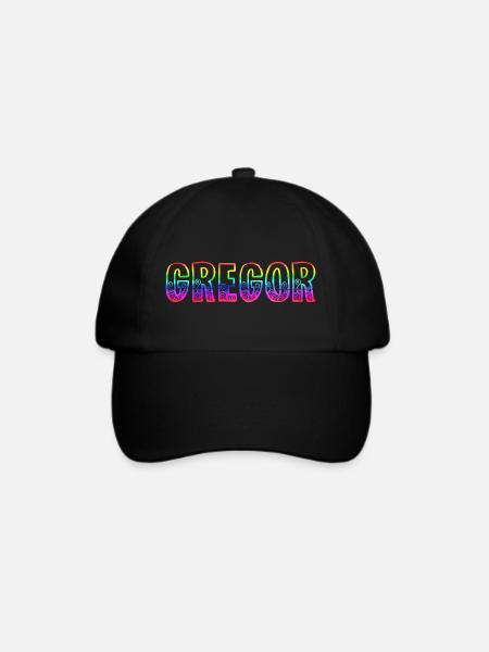 gregor rs regenbogen - Baseballkappe - Schwarz/Schwarz