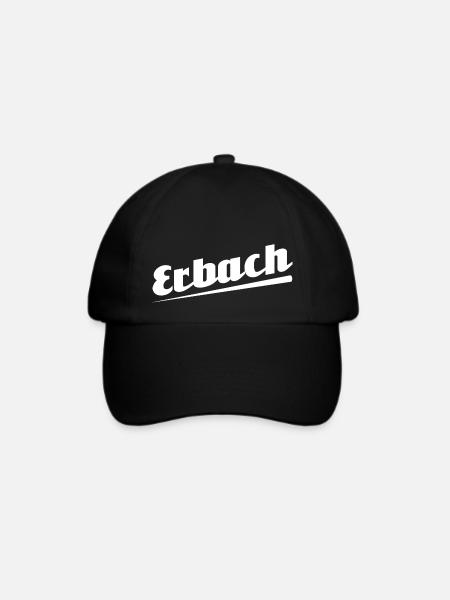 Erbach - Textdesign mit Stadtnamen - Baseballkappe - Schwarz/Schwarz