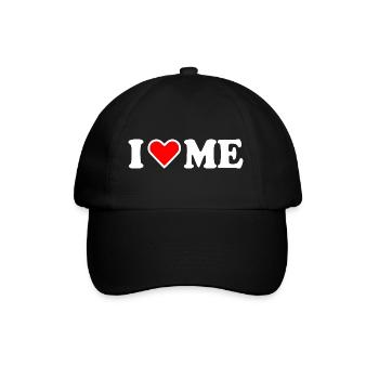 I love me - Baseballkappe - Schwarz/Schwarz - Vorne