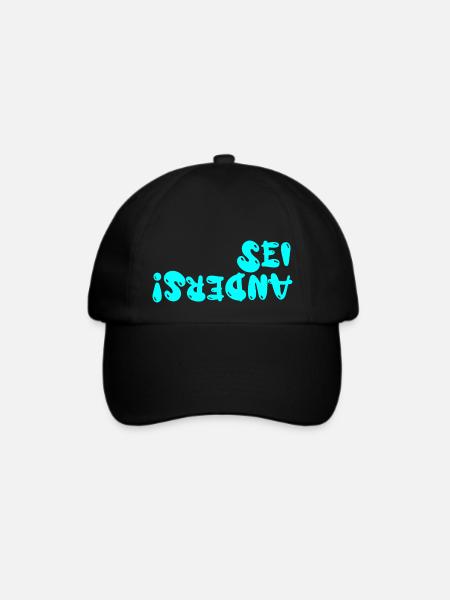 sei anders - Baseballkappe - Schwarz/Schwarz
