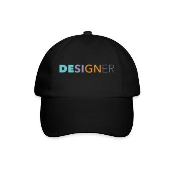 Designer - Baseballkappe - Schwarz/Schwarz - Vorne