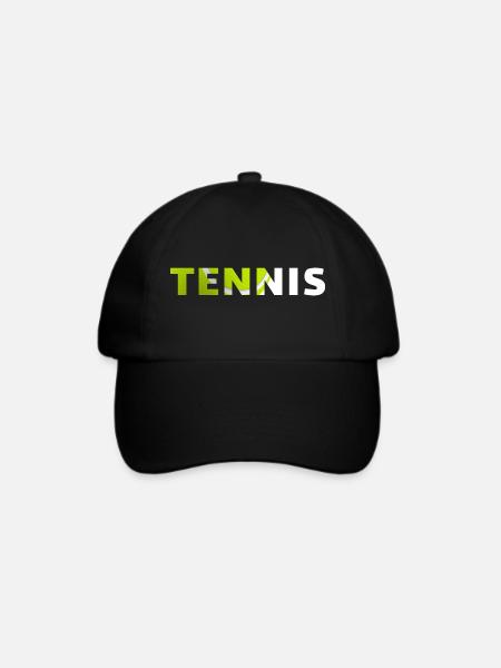 Tennis-originelle Geschenkidee - Baseballkappe - Schwarz/Schwarz