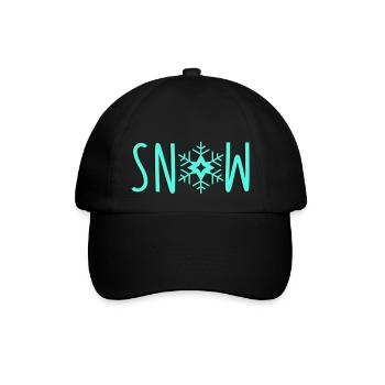 schneeflocke snow - Baseballkappe - Schwarz/Schwarz - Vorne