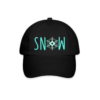 schneeflocke snow - Baseballkappe - Schwarz/Schwarz - Vorne