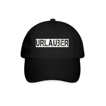 URLAUBER - Baseballkappe - Schwarz/Schwarz - Vorne