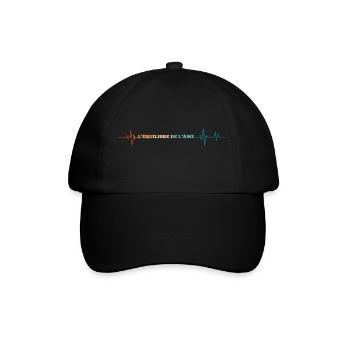 Retro-Herzschlag, Seelenbalance - Baseballkappe - Schwarz/Schwarz - Vorne