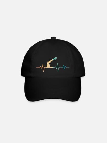 Retro Heartbeat Roboterarm - Baseballkappe - Schwarz/Schwarz