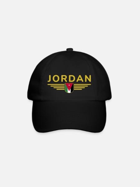 Jordanien Amman Fan Outfit T-Shirt Design Geschenk - Baseballkappe - Schwarz/Schwarz