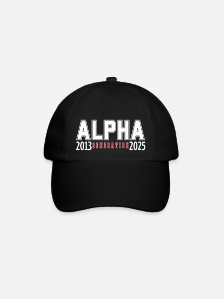 Die Alpha-Generation 2013-2025 - Baseballkappe - Schwarz/Schwarz
