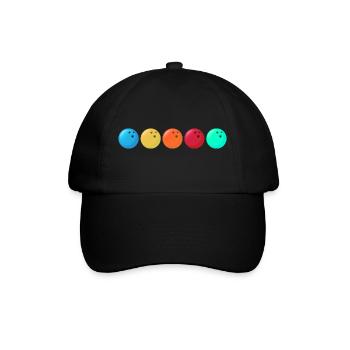 bowling bowlingteamkleidung strike bowlingbahn - Baseballkappe - Schwarz/Schwarz - Vorne