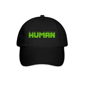 HUMAN Neon Pixel Glitch - Baseballkappe - Schwarz/Schwarz - Vorne
