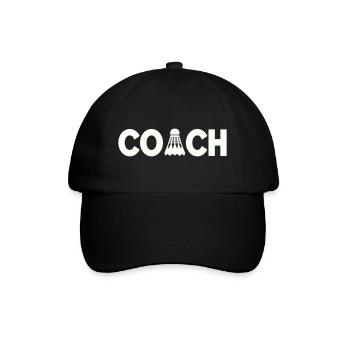 Federball Coach - Baseballkappe - Schwarz/Schwarz - Vorne