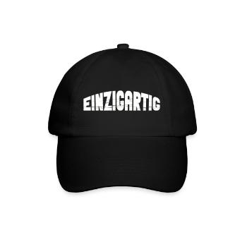 einzigartig - Baseballkappe - Schwarz/Schwarz - Vorne