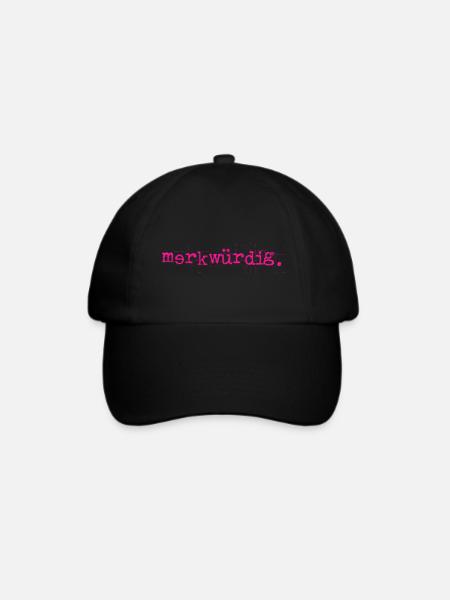 merkwürdig. schwarz. - Baseballkappe - Schwarz/Schwarz