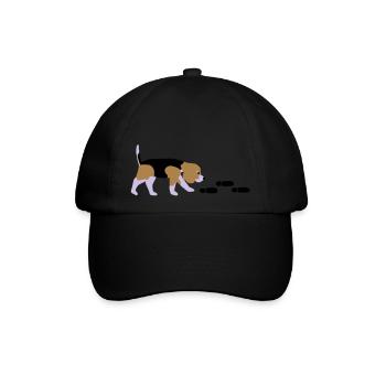 Beagle Mantrailer - Baseballkappe - Schwarz/Schwarz - Vorne