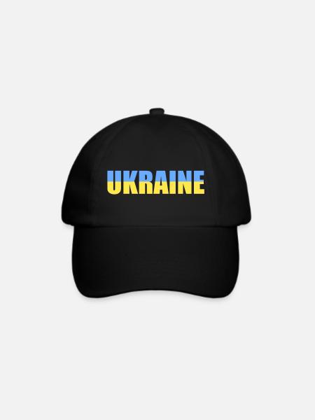 ukraine - Baseballkappe - Schwarz/Schwarz