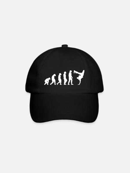 Breakdance Evolution Geschenk B-Boy 80's Hip Hop - Baseballkappe - Schwarz/Schwarz
