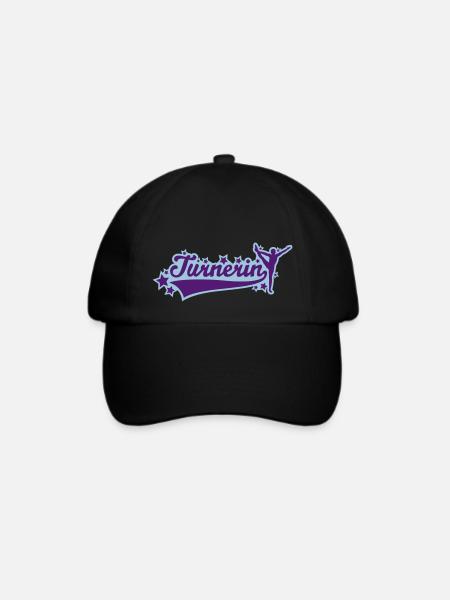 Turnerin Schriftzug 01 - Baseballkappe - Schwarz/Schwarz