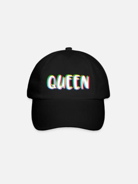King - Queen Partnerlook - Baseballkappe - Schwarz/Schwarz