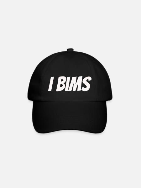 i bims - Baseballkappe - Schwarz/Schwarz