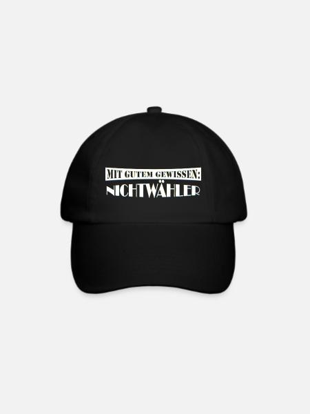 mit gutem Gewissen Nichtwähler - Baseballkappe - Schwarz/Schwarz