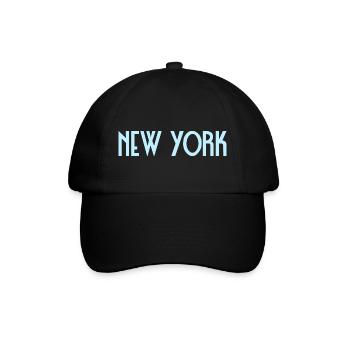 New York - Baseballkappe - Schwarz/Schwarz - Vorne