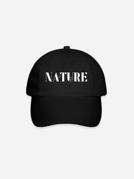Natur - Baseballkappe - Schwarz/Schwarz