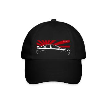 JDM EVO X Japan Inlandsmarkt Auto - Baseballkappe - Schwarz/Schwarz - Vorne