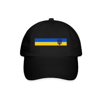 UKRAINE Sportlich - Baseballkappe - Schwarz/Schwarz - Vorne