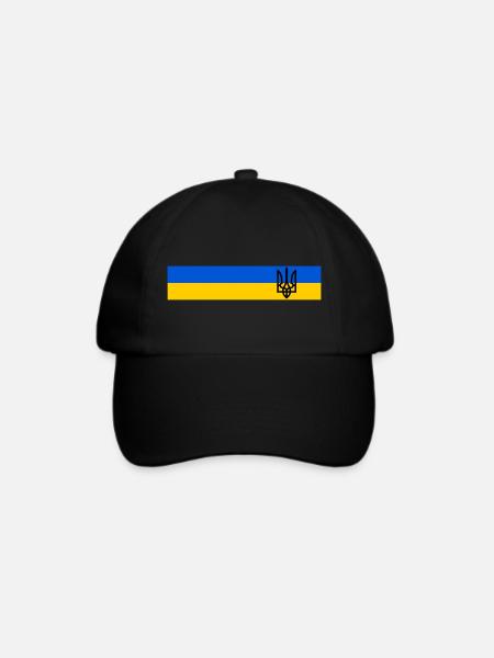 UKRAINE Sportlich - Baseballkappe - Schwarz/Schwarz
