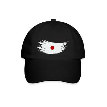 japan fahne - Baseballkappe - Schwarz/Schwarz - Vorne