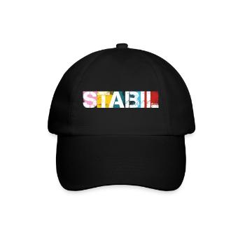 Stabil - Baseballkappe - Schwarz/Schwarz - Vorne