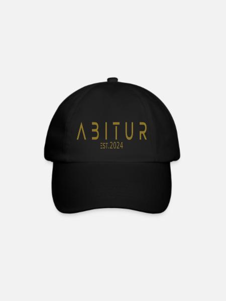 Abitur Est. 2024 - Baseballkappe - Schwarz/Schwarz