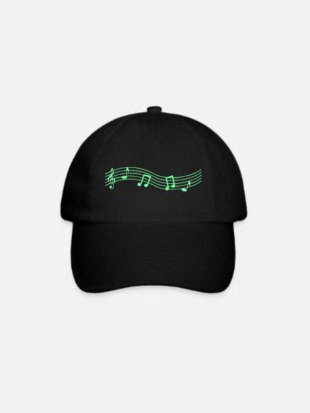 musicnote - Baseballkappe - Schwarz/Schwarz