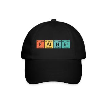 Vater-Element - Baseballkappe - Schwarz/Schwarz - Vorne