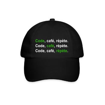 GEEK HUMOR LUSTIGER WITZ 2 - Baseballkappe - Schwarz/Schwarz - Vorne
