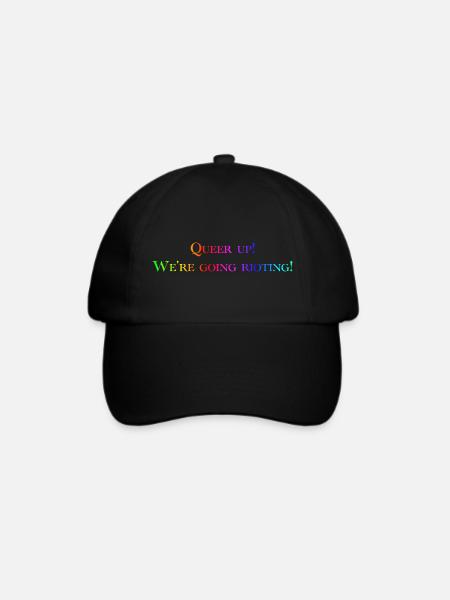 Queer Up - Baseballkappe - Schwarz/Schwarz