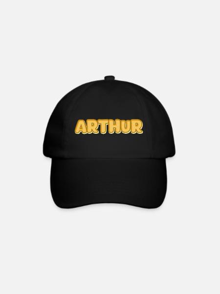 Geschenk für Arthur - Baseballkappe - Schwarz/Schwarz