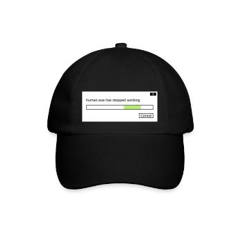 human.exe has stopped working Spruch human .exe - Baseballkappe - Schwarz/Schwarz - Vorne