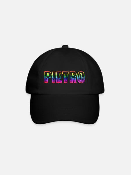 pietro rs regenbogen - Baseballkappe - Schwarz/Schwarz