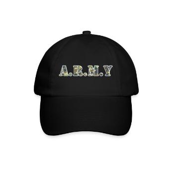 Army dot Design in Camouflage - Baseballkappe - Schwarz/Schwarz - Vorne