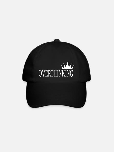 OVERTHINKING - Baseballkappe - Schwarz/Schwarz