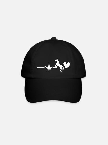 Ich liebe mein Pferd Reitsport Pferdeliebe - Baseballkappe - Schwarz/Schwarz