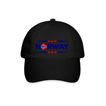 norway - Baseballkappe - Schwarz/Schwarz - Vorne