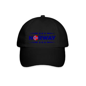 norway - Baseballkappe - Schwarz/Schwarz - Vorne